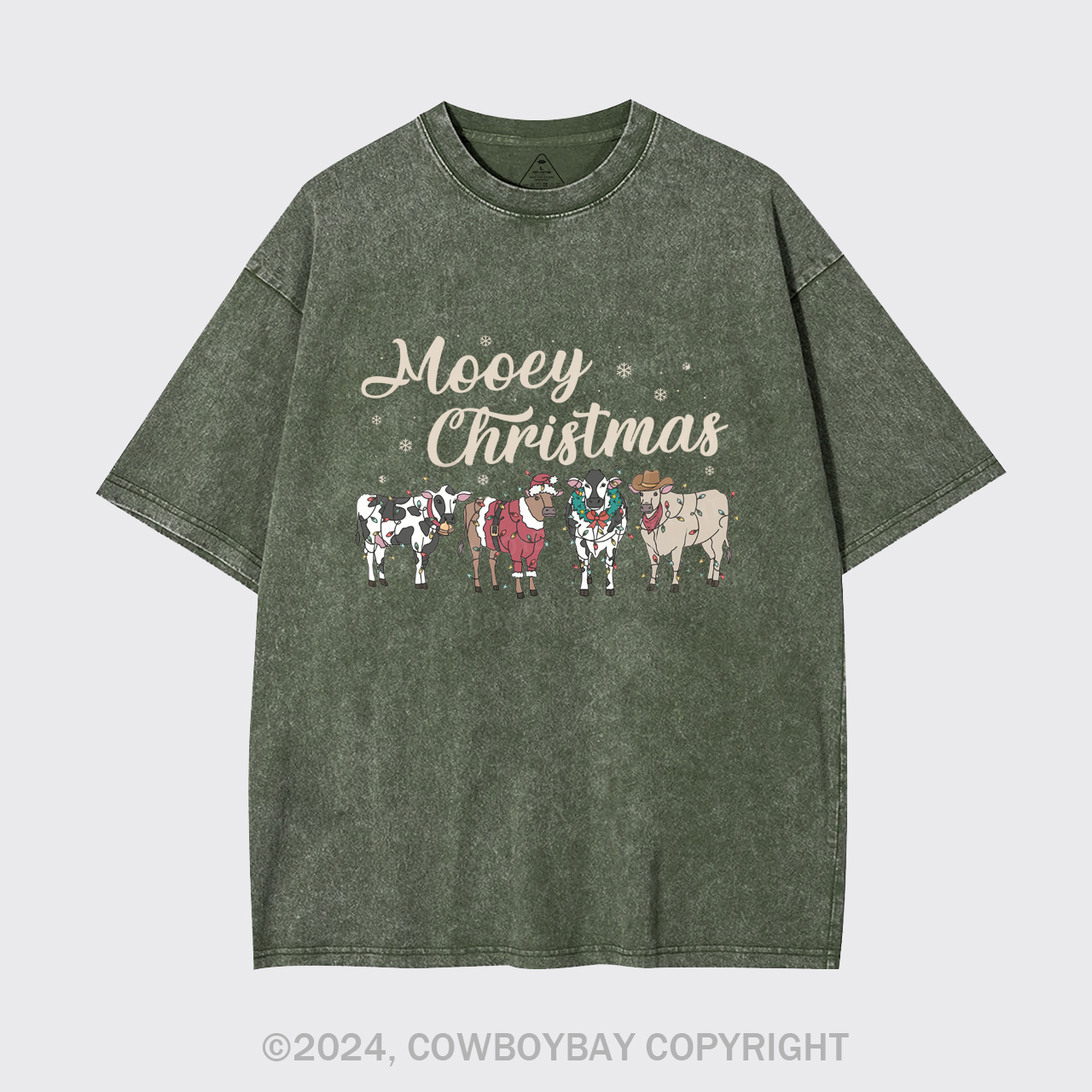 Cow Christmas Garment-dye Tees