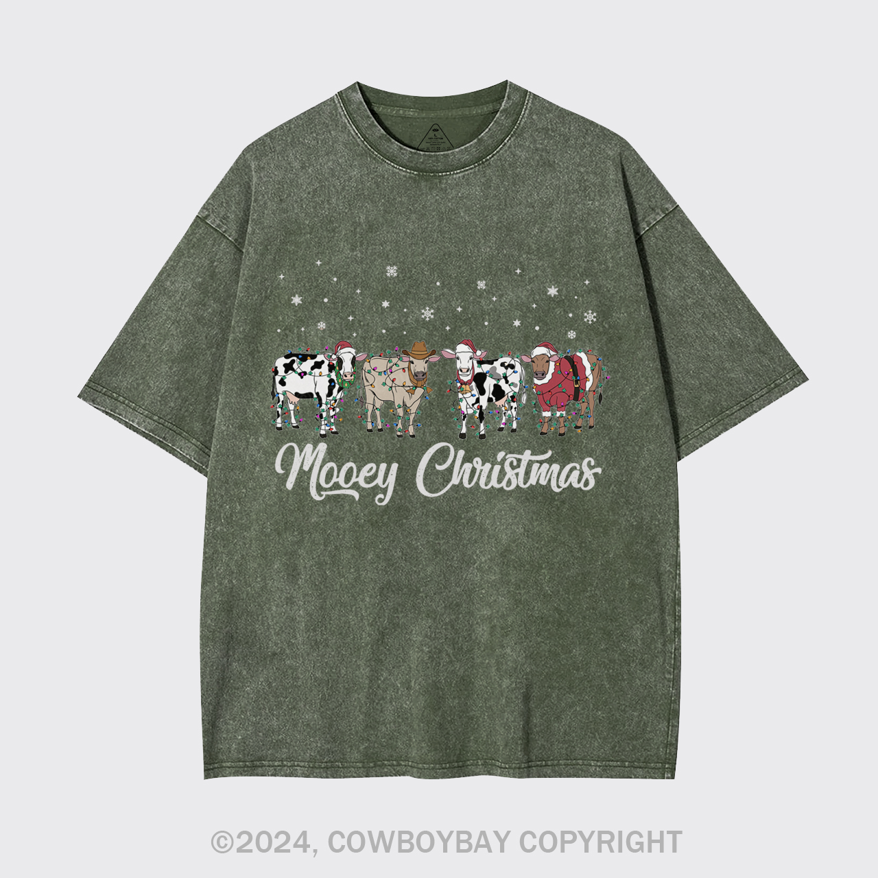 Christmas Cow Garment-dye Tees