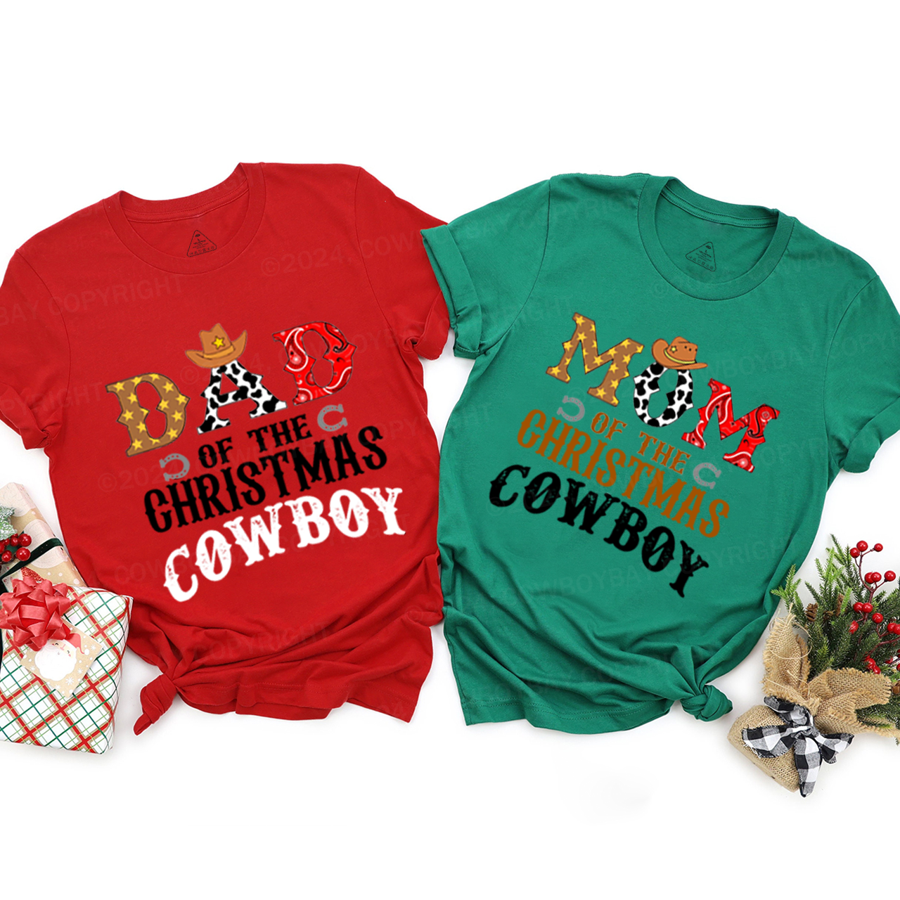 Cowboy Christmas Family T-Shirts