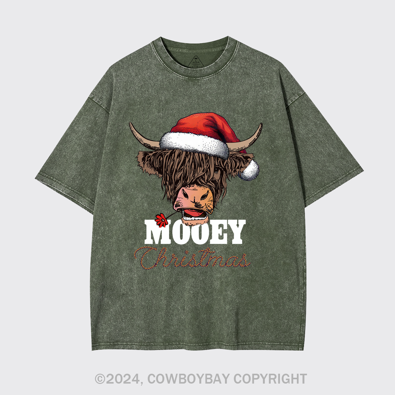 Cow Christmas Garment-dye Tees
