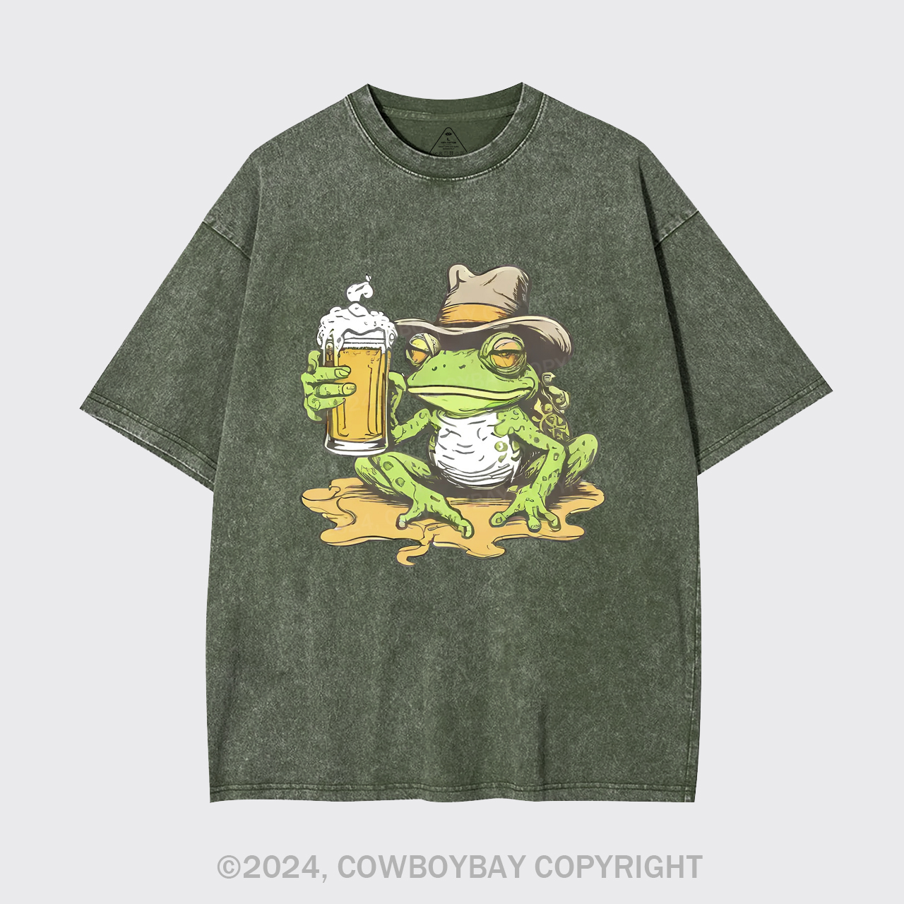 Frog And Beer Garment-dye Tees