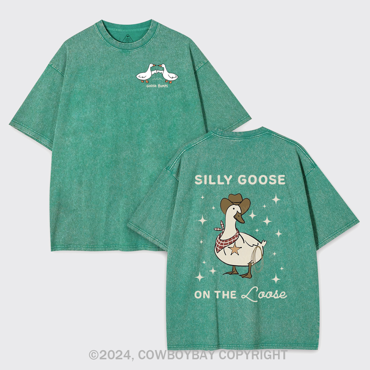 Retro Silly Goose On The Loose Garment-dye Tees
