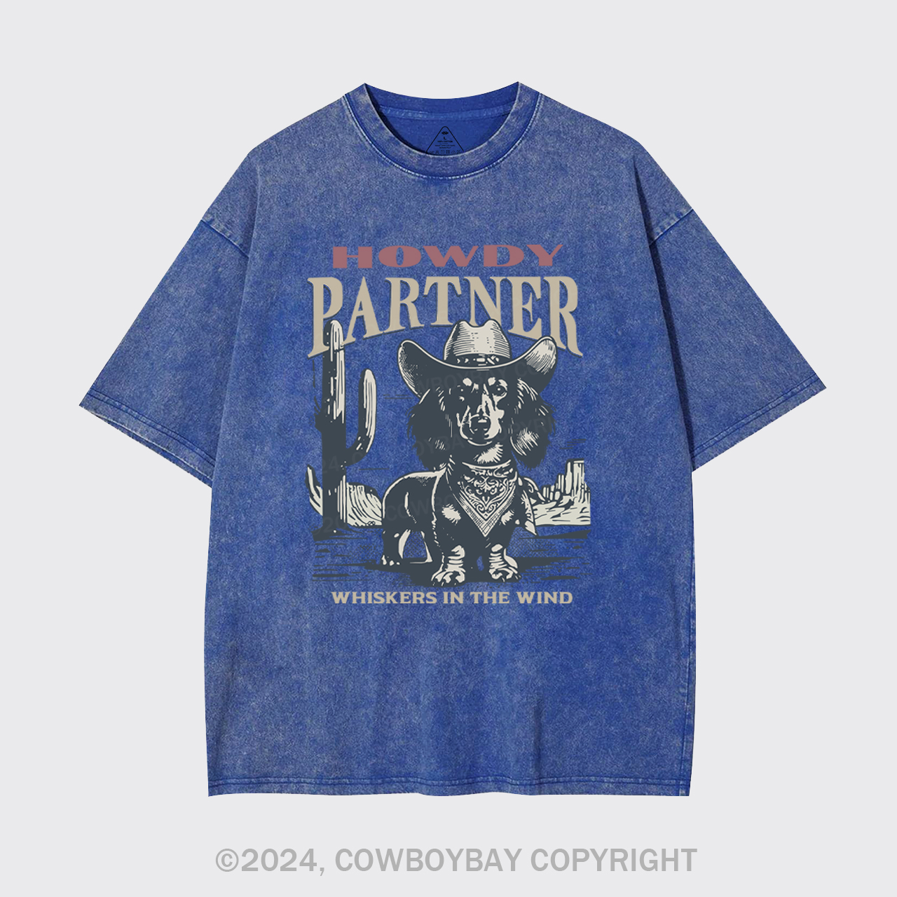 Howdy Partner Cowboy Dog Garment-dye Tees