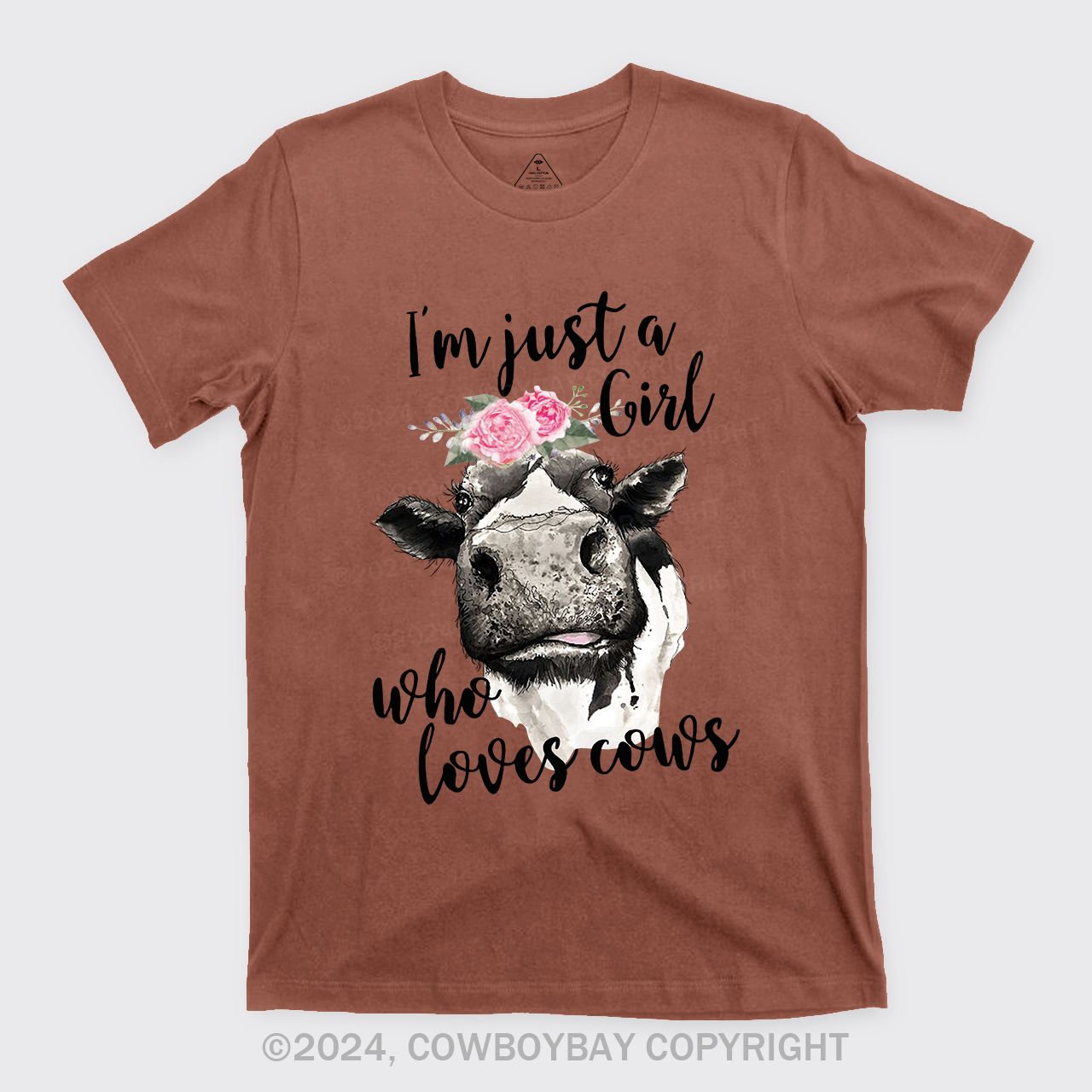 I'm Just A Girl Who Loves Cows Cowboy T-Shirts