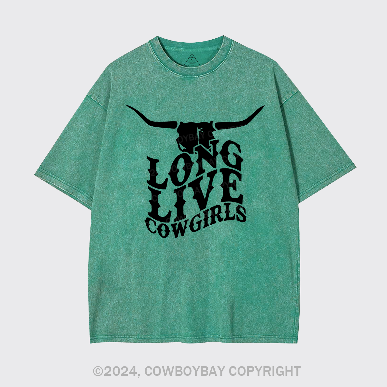 Cow Bull Long Live Cowgirls Garment-dye Tees