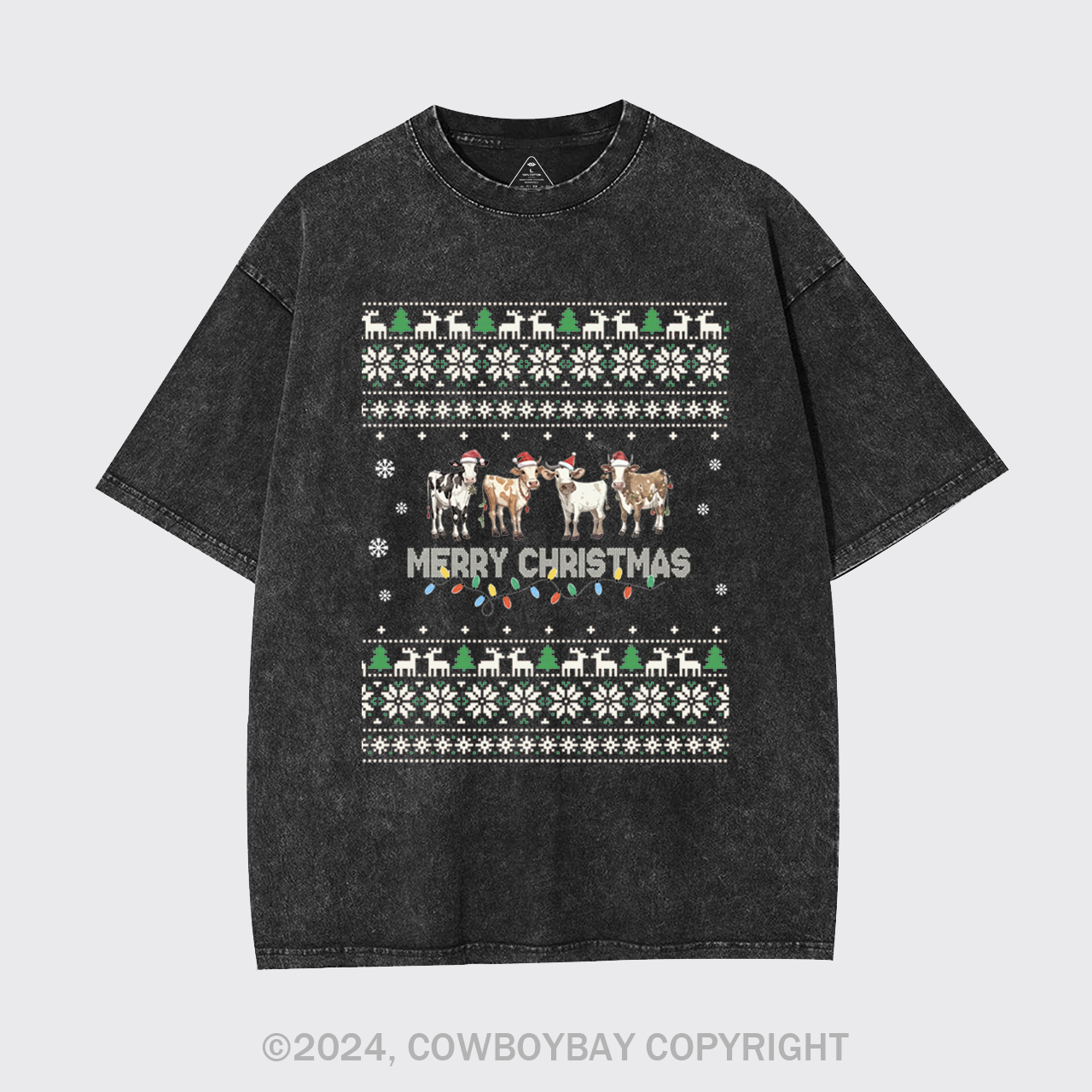 Christmas Cow Garment-dye Tees