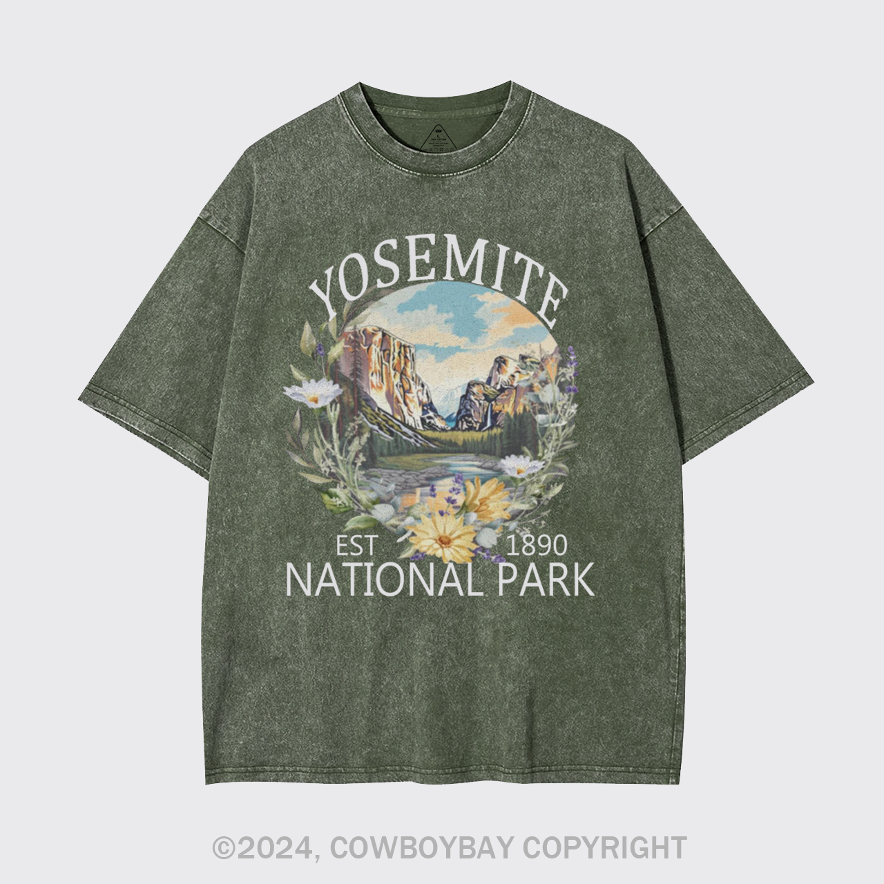 Cute Floral National Park Garment-dye Tees