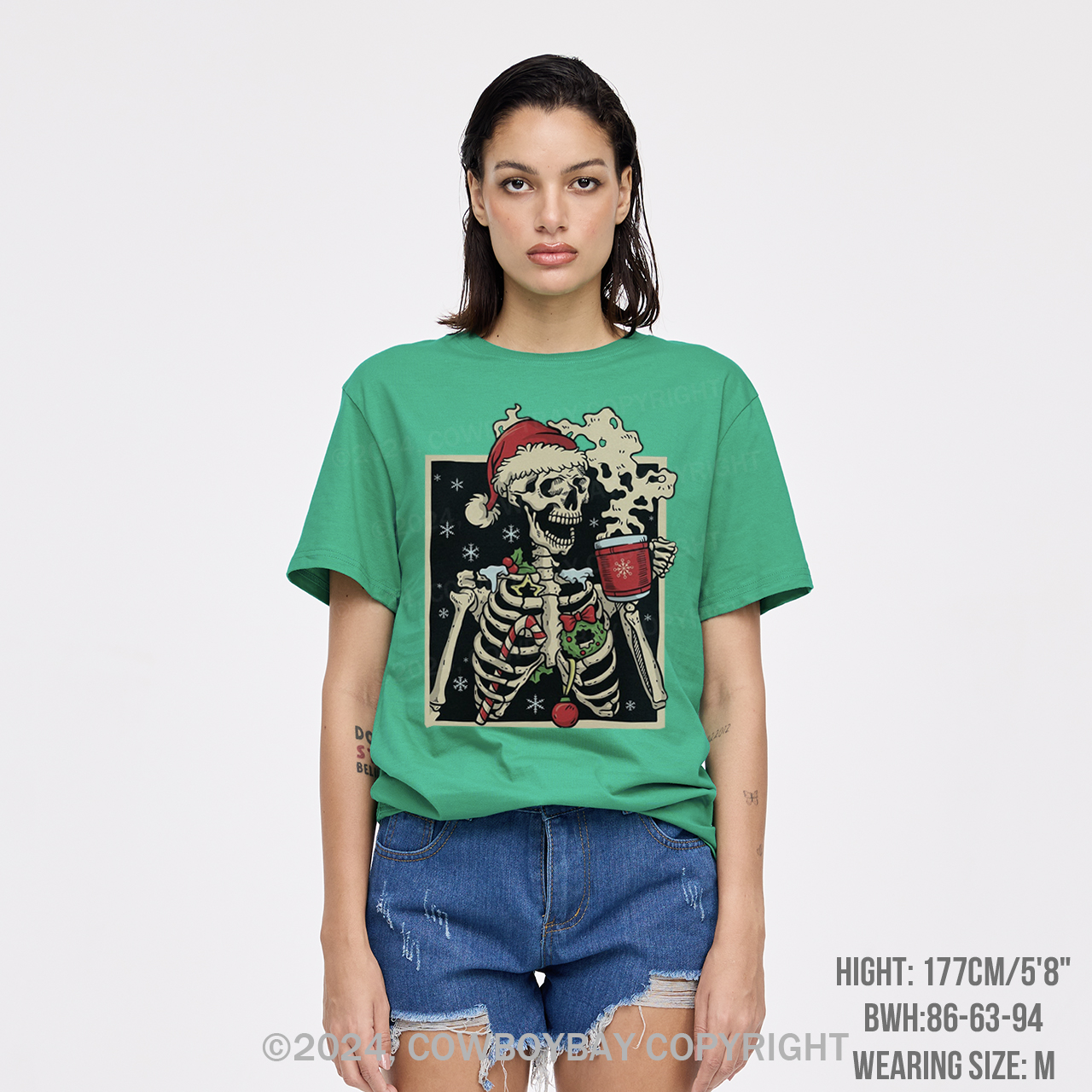 Dead Inside Skeleton Christmas T-Shirts