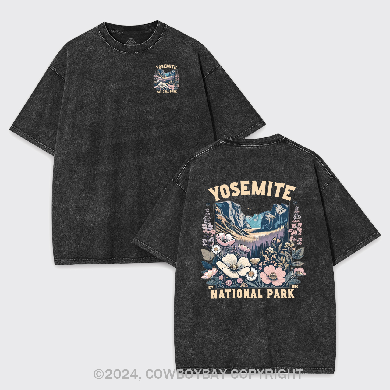 Yosemite National Park Wildflower Garment-dye Tees