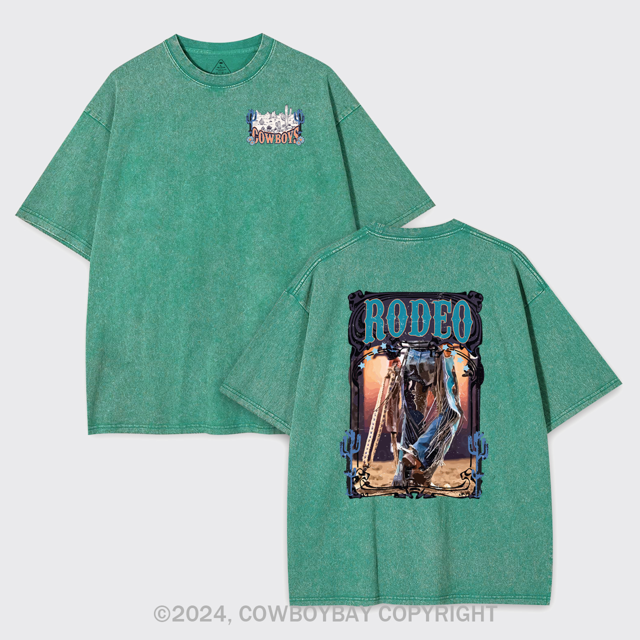 Western Rodeo Wild Cowboy Garment-dye Tees