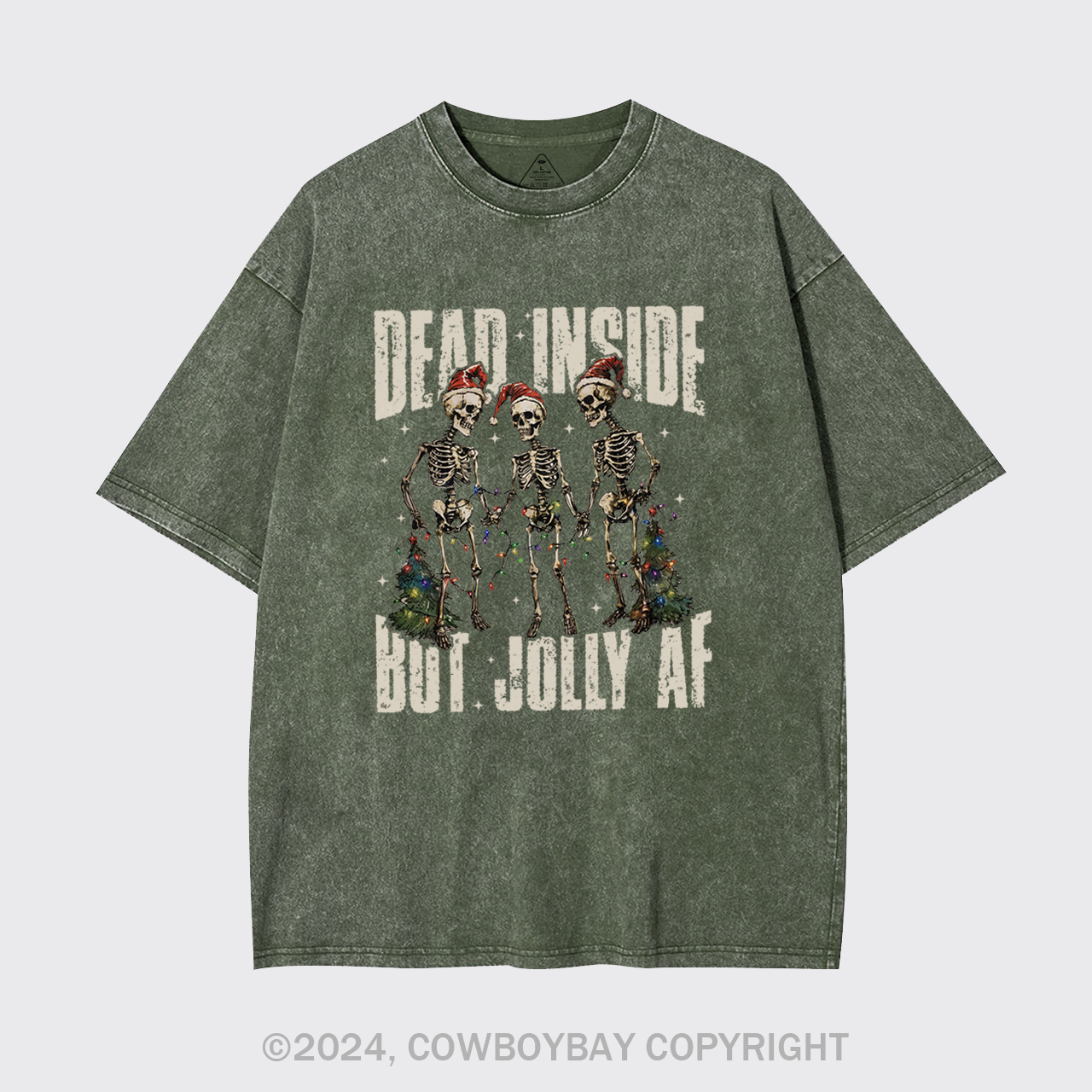 Dead Inside But Jolly Af Garment-dye Tees