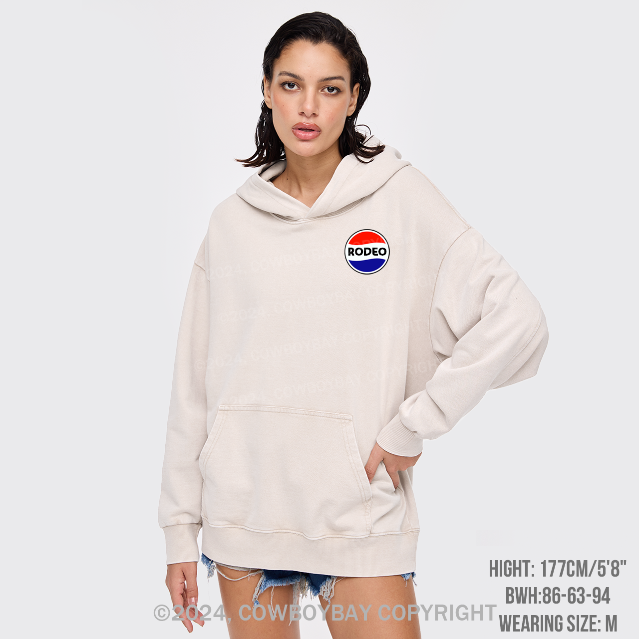 Funny Rodeo Garment-Dye Hoodies