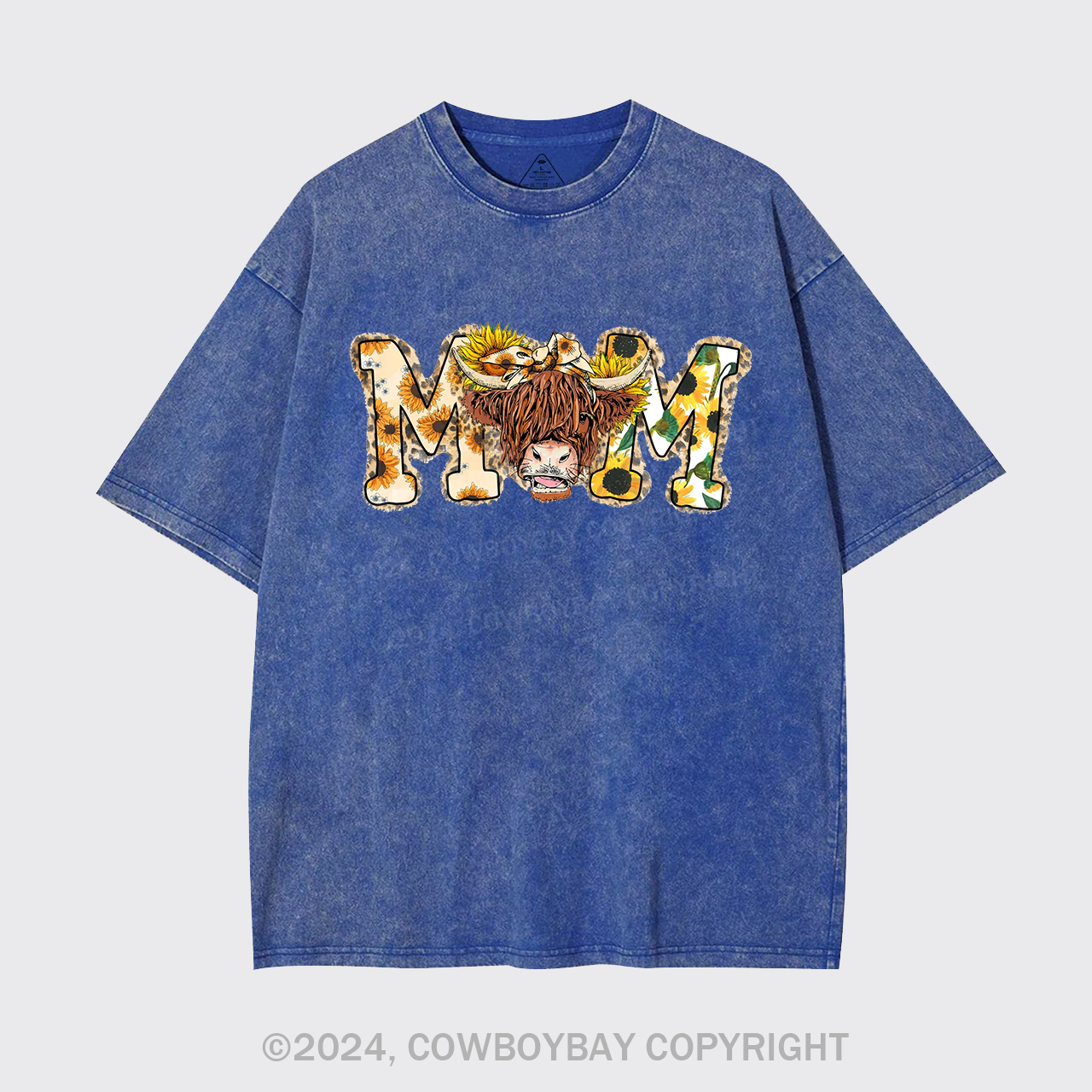 Mom Cow Western Garment-dye Tees