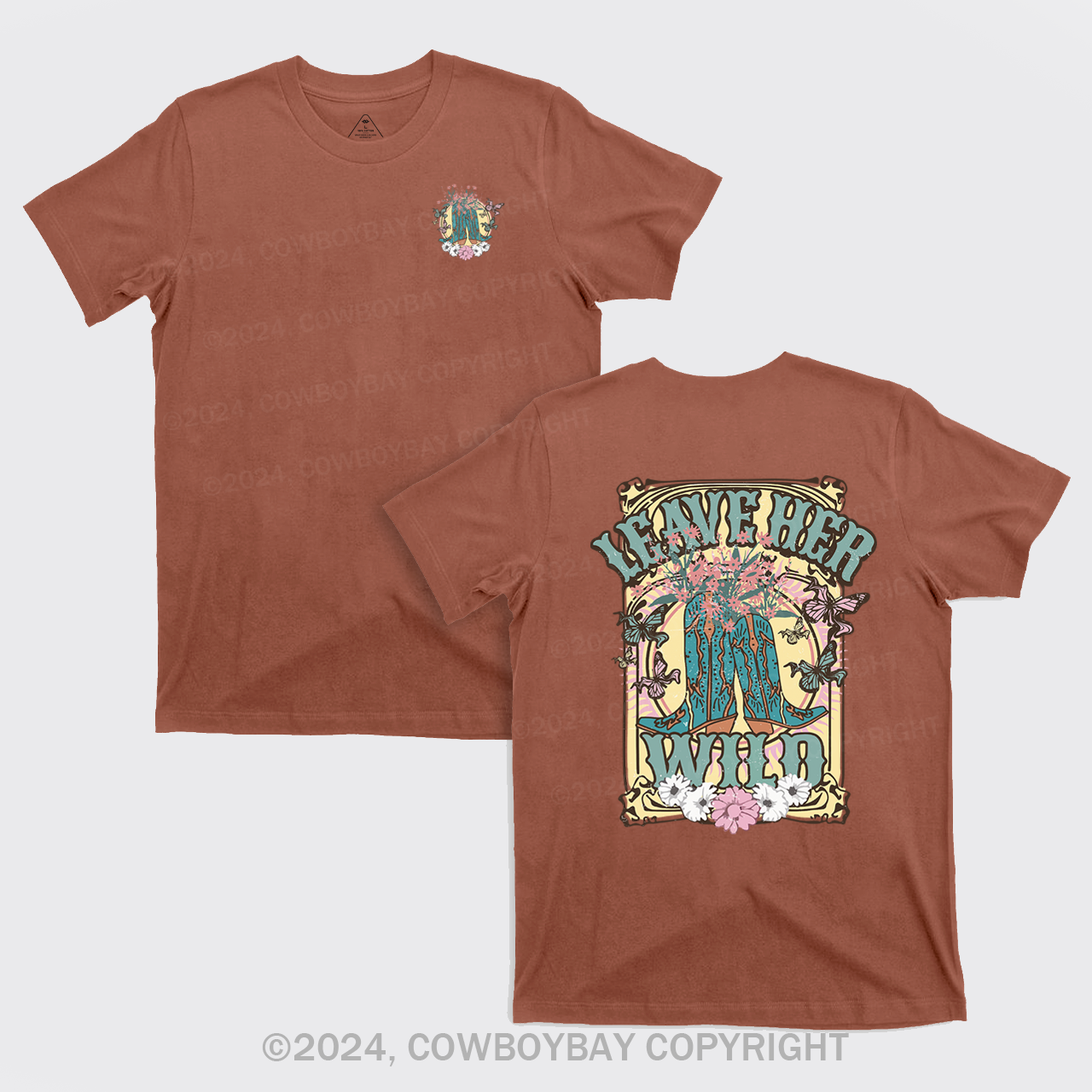 Leave Her Wild Western Cowboy T-Shirts