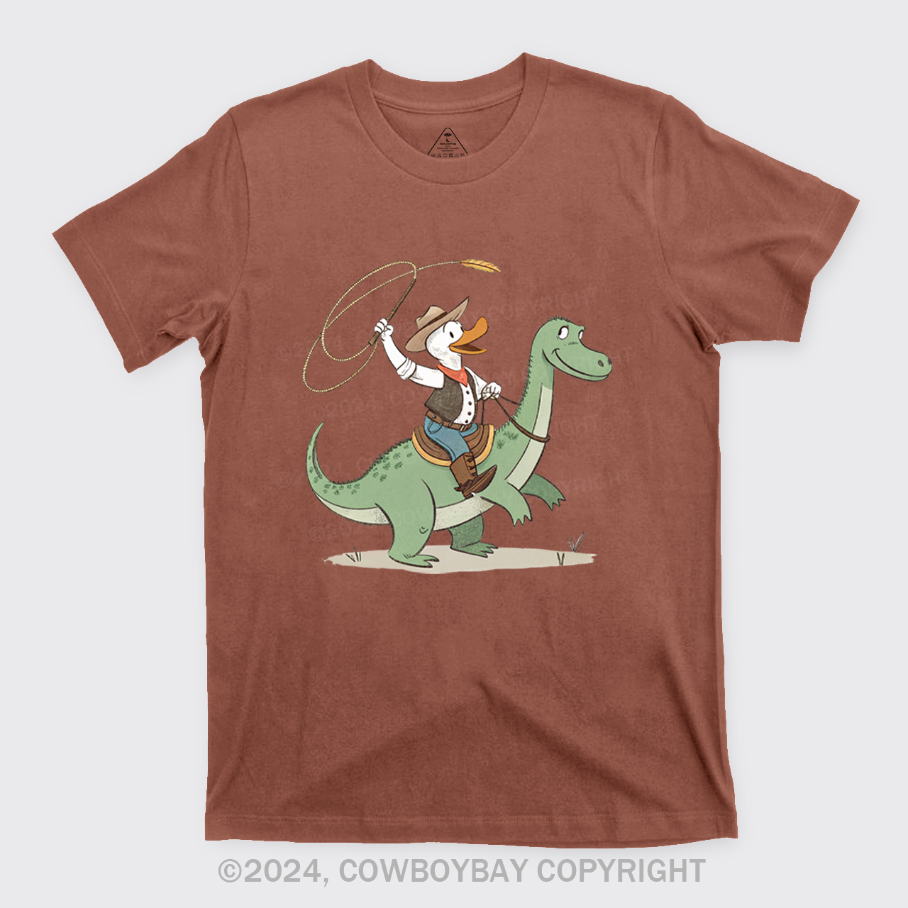 Cowboy Duck Riding Dinosaur T-Shirts