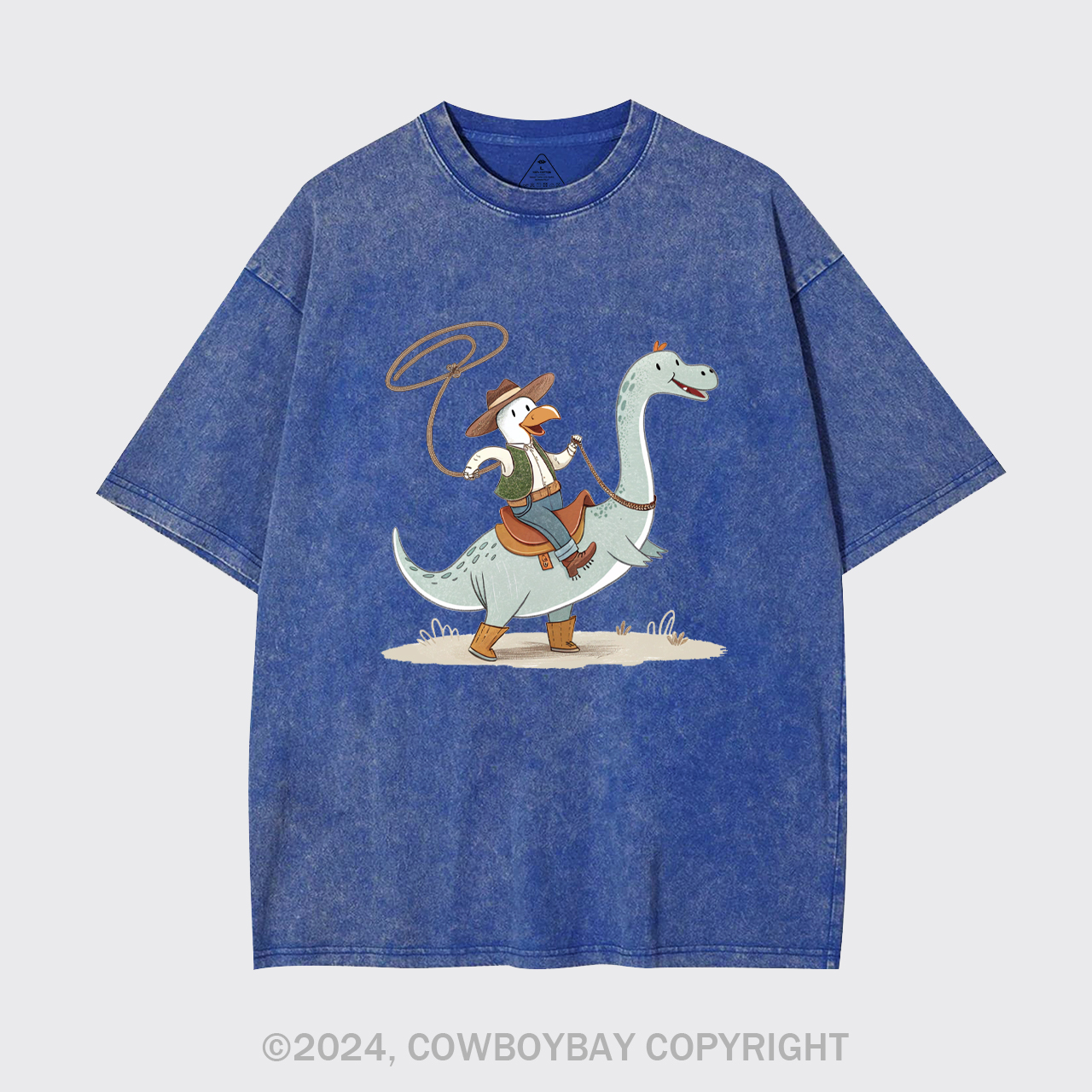 The Dinosaur Wanted To Be A Cowboy Garment-dye Tees