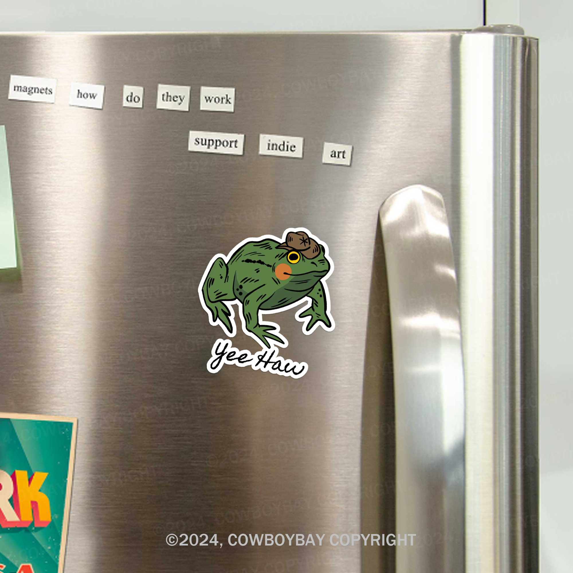 Cowboy Frog Fridge Magnet