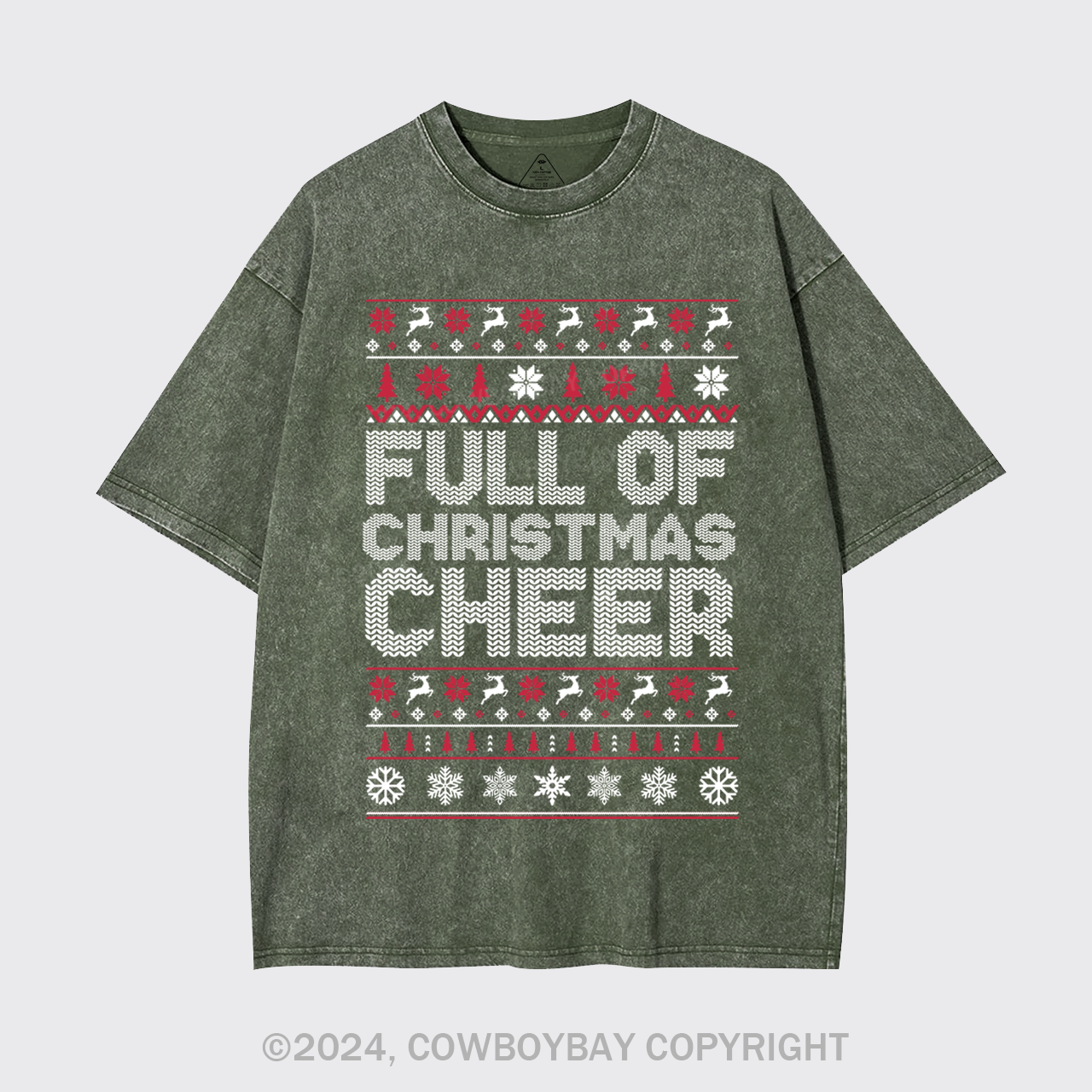 Full Of Christmas Cheer Garment-dye Tees