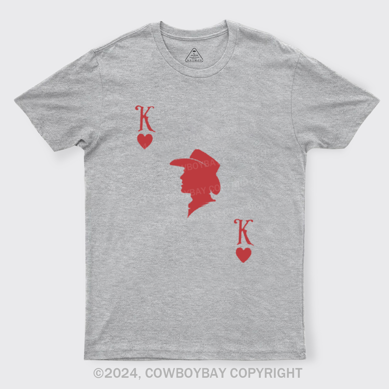 Red King And Queen Of Hearts Couples T-Shirts
