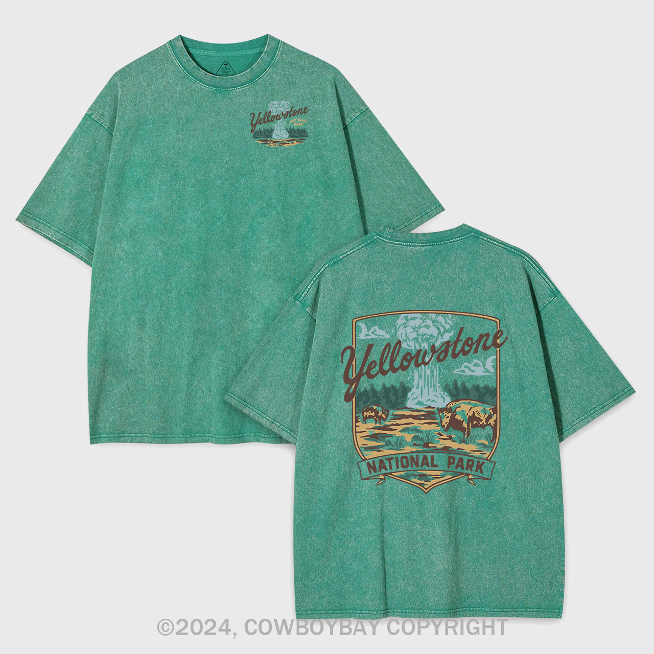 Yellowstone Vintage Illustration Garment-dye Tees