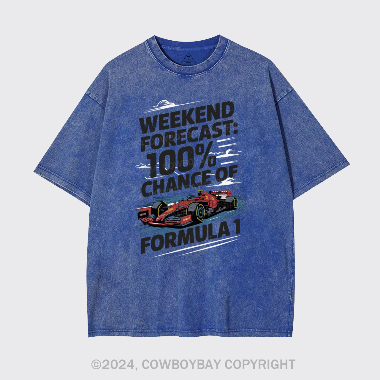 100% Chance Of Formula 1 Garment-dye Tees