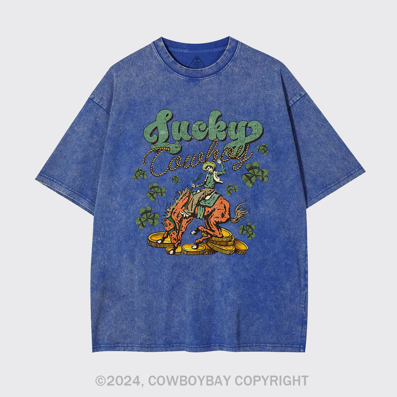 Lucky Cowboy Horse Garment-dye Tees