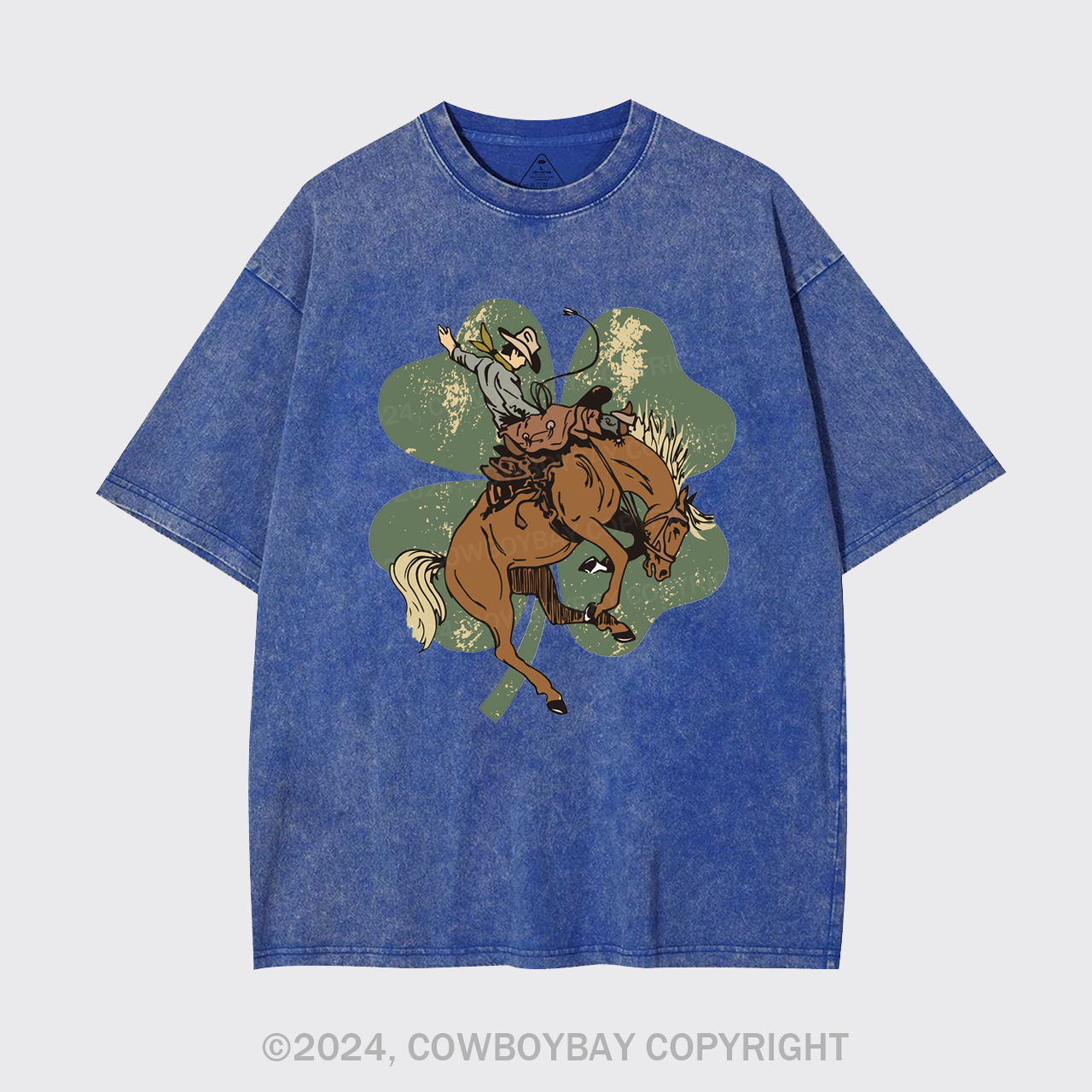 Lucky Bronc Horse Garment-dye Tees