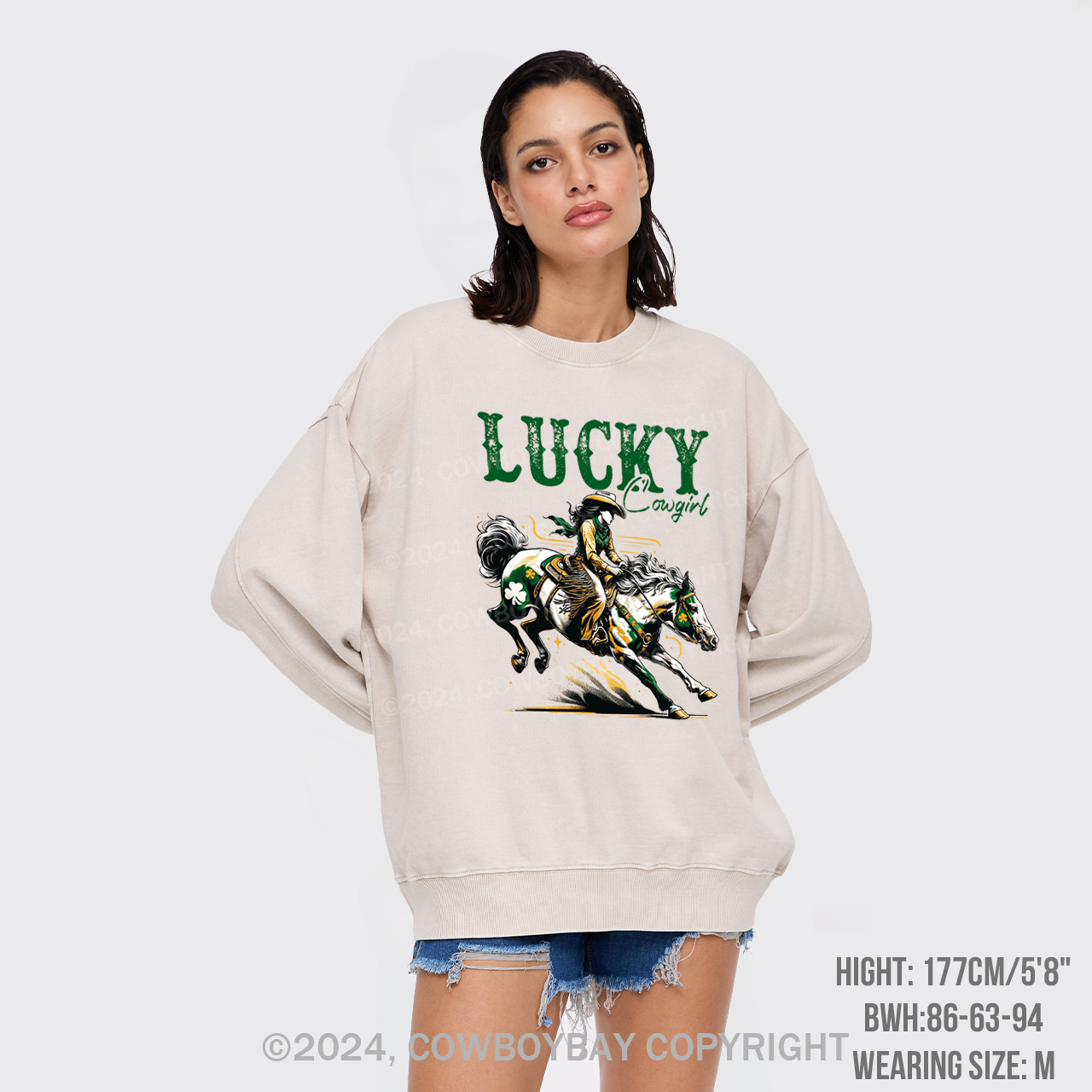 Lucky Cowgirl Washed Sweatshirts