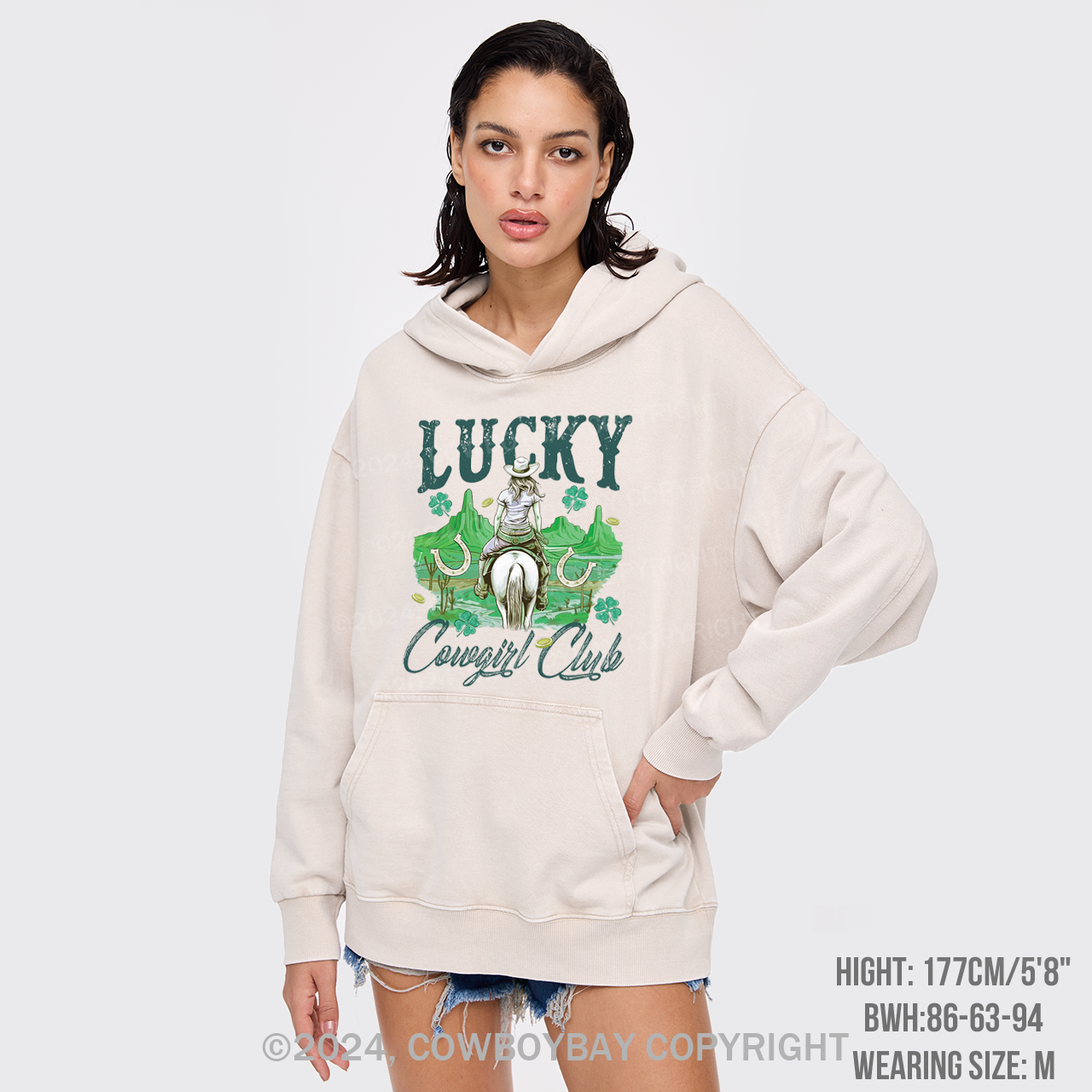 Lucky Cowgirl Club Garment-Dye Hoodies