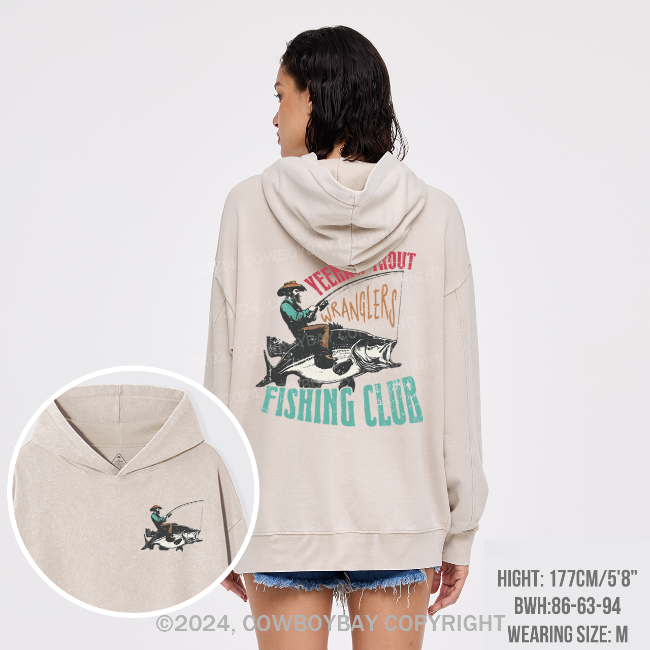 Trendy Western Fishing Club Garment-Dye Hoodies