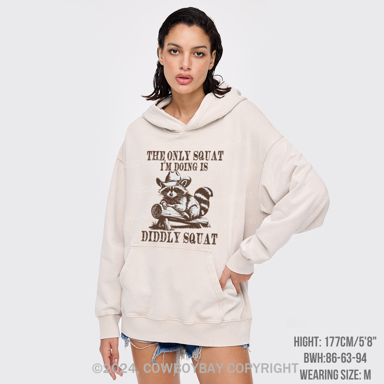 The Only Squat I'm Doing Garment-Dye Hoodies