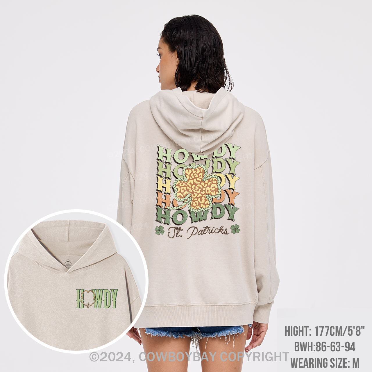 Howdy St Patrick's Day Garment-Dye Hoodies