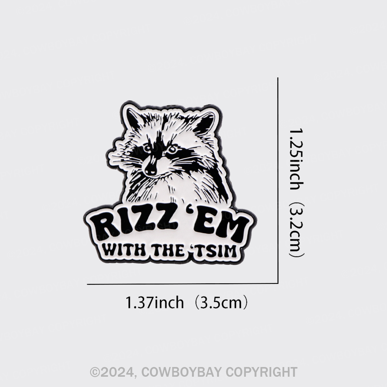 Rizz 'Em With The 'Tism_Cowboybay Pin