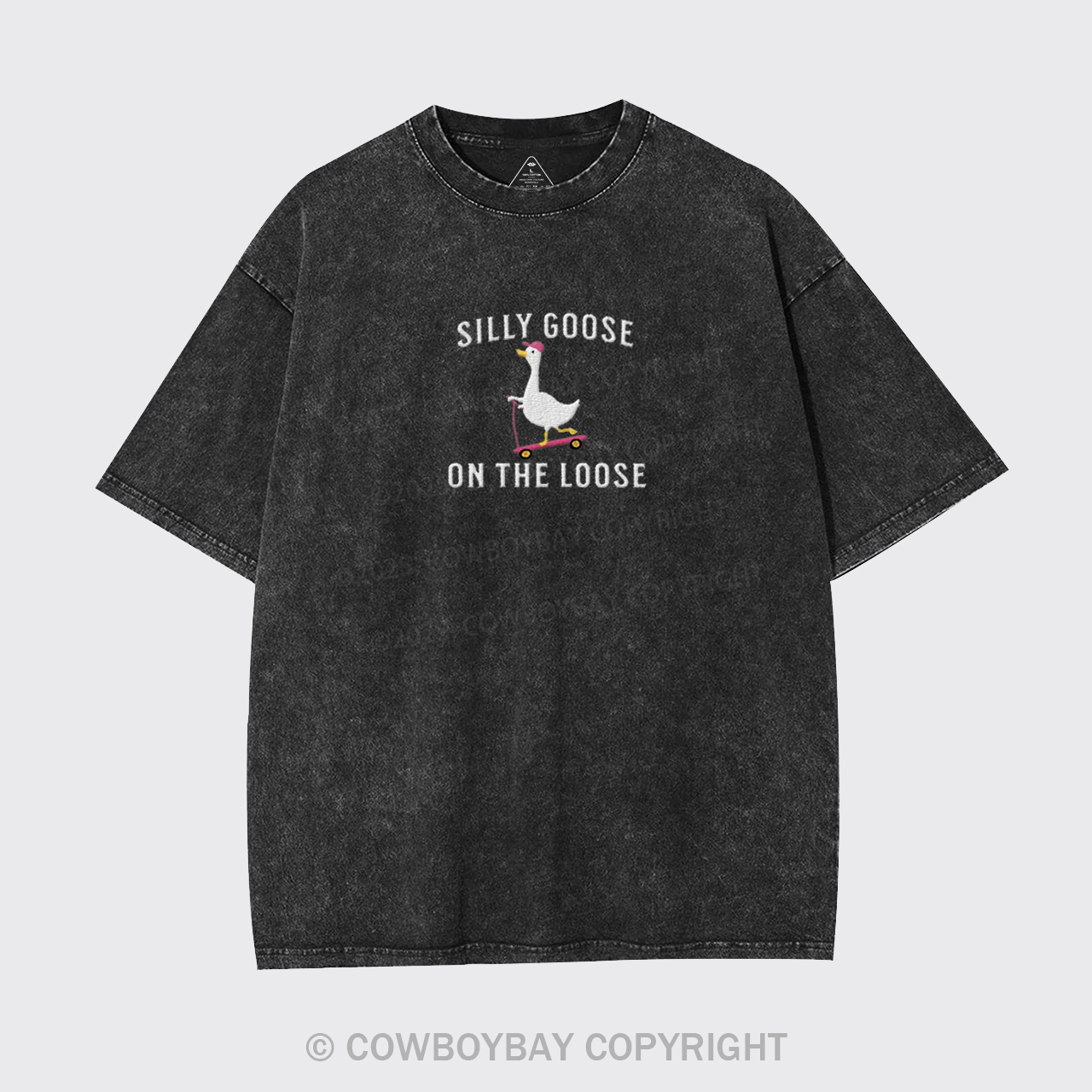 Silly Goose On The Loose Embroidered Garment-dye Tees