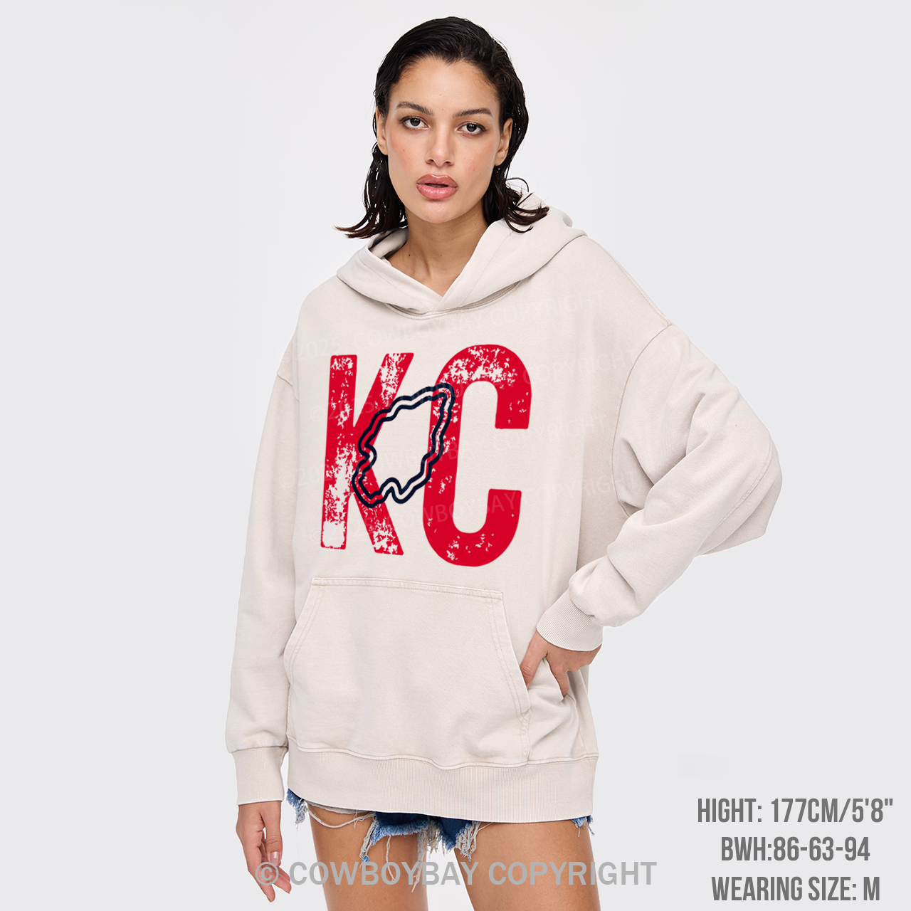 KC Football Garment-Dye Hoodies