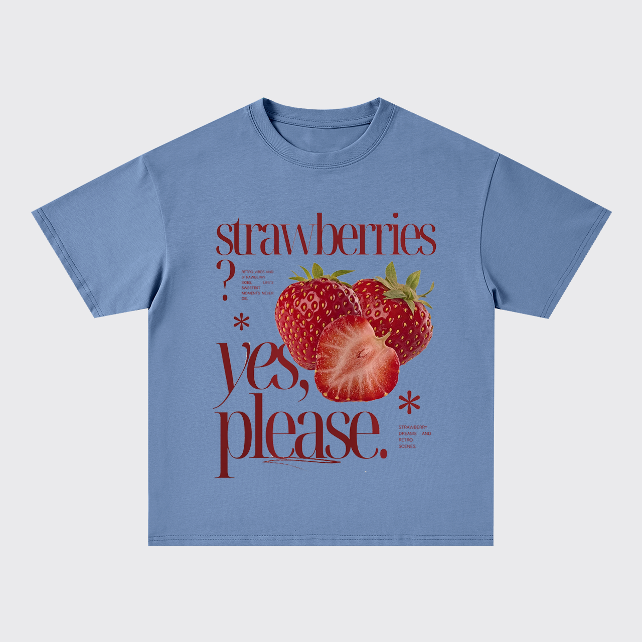 Retro Style-Fresh Strawberry Oversize T-Shirts