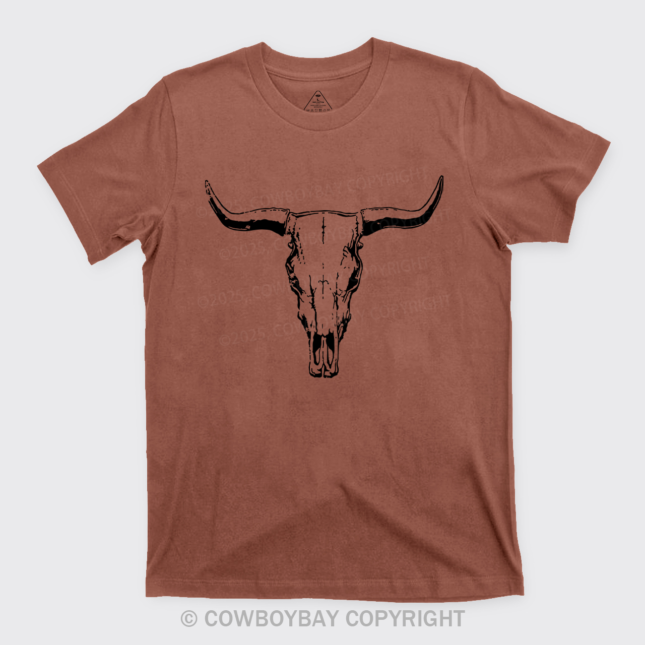 Boho Cow Skull  Western Cowboy T-shirt