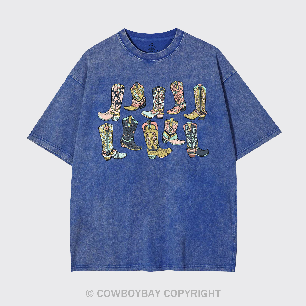 Cowboy Western Cowgirl Boots Garment-dye Tees
