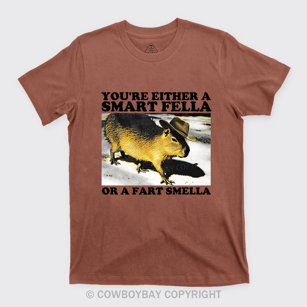 Retro Smart Fella Fart Smella Capybara 90s T-Shirts