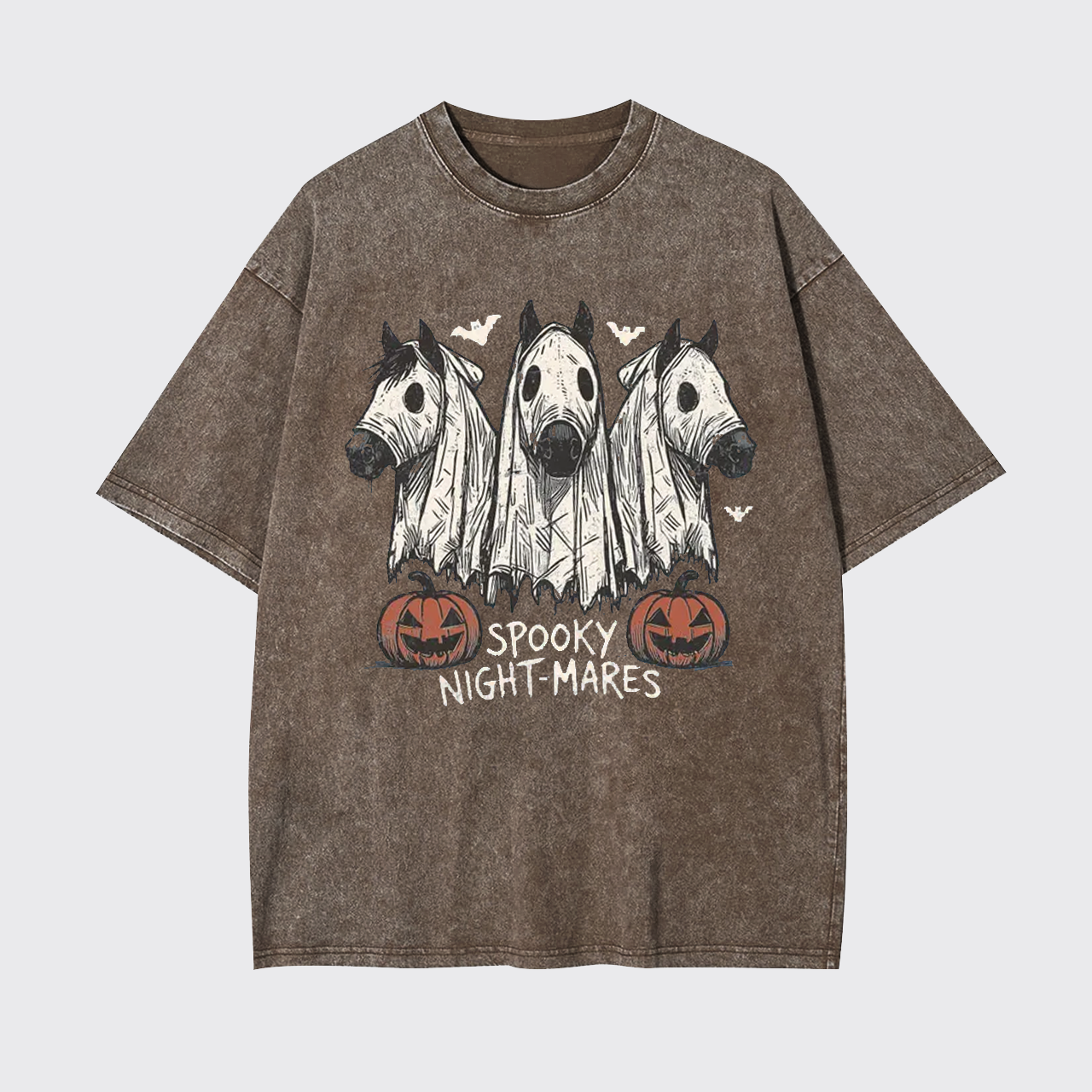Halloween Spooky Night-Mares Horse Garment-dye Tees