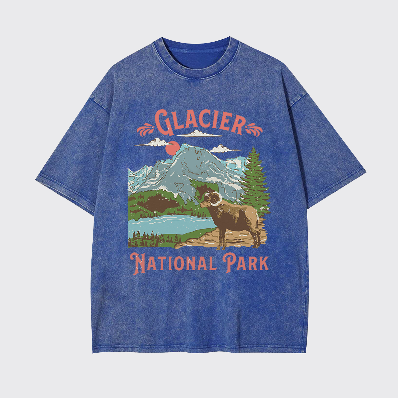 Glacier National Hiking Garment-dye Tees