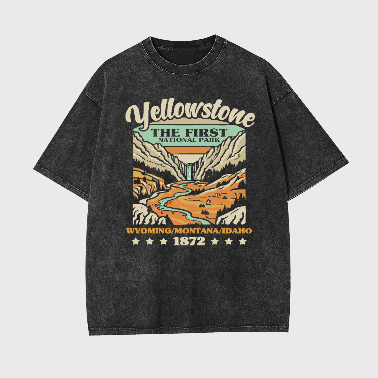 Yellowstone National Park Hiking Garment-dye Tees
