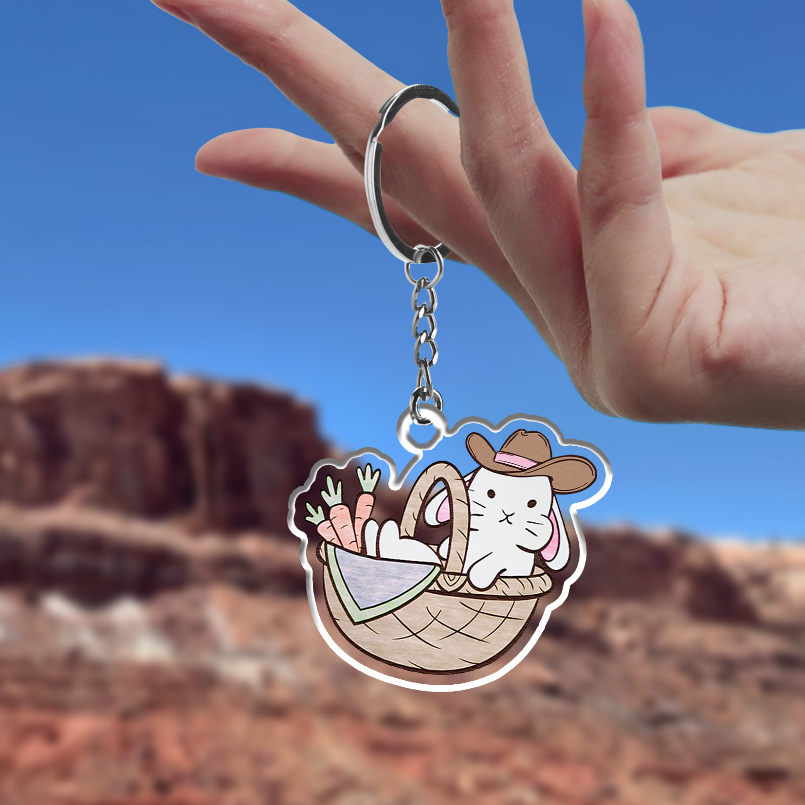 Easter Bunny Keychain