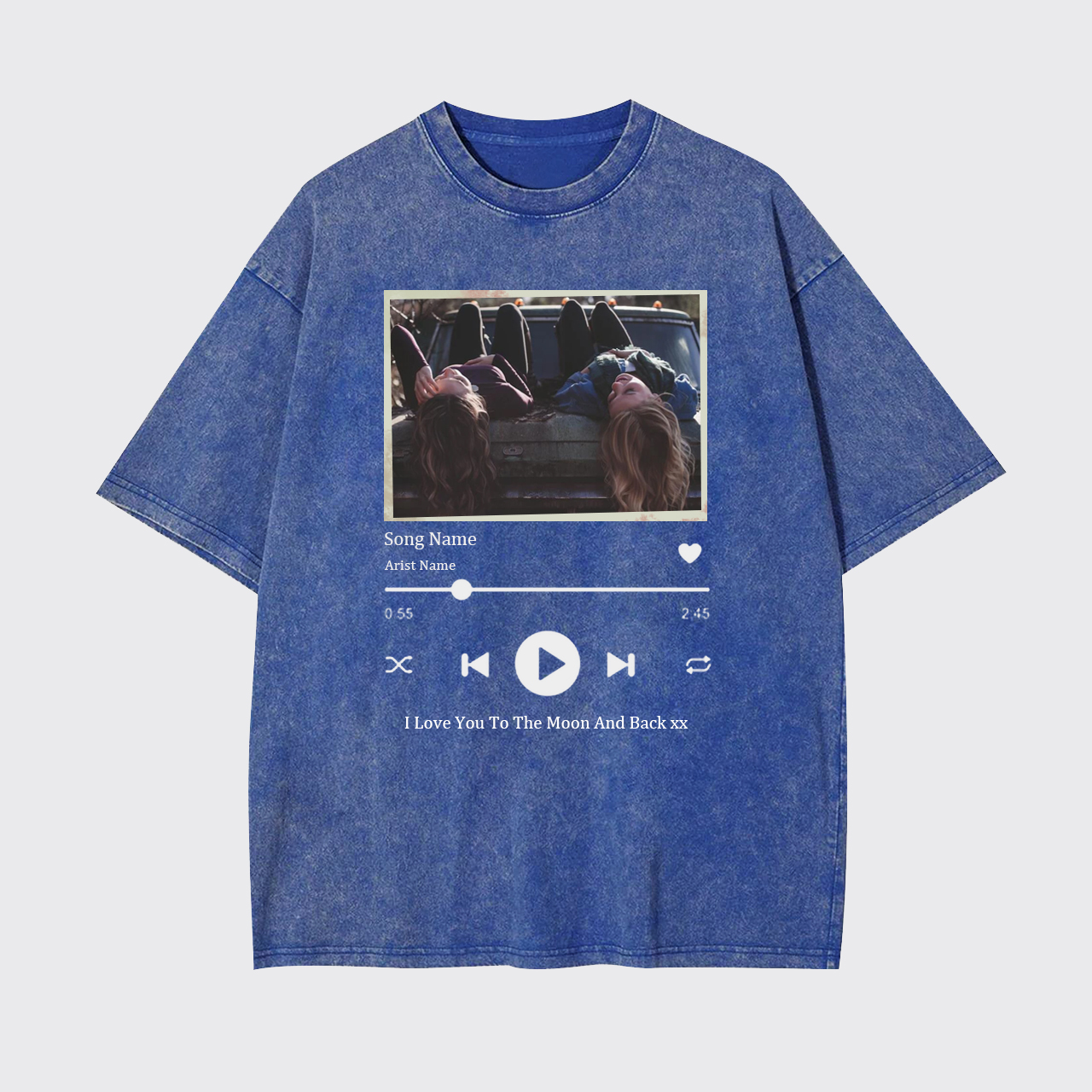Custom Picture Song Best Friends Garment-dye Tees