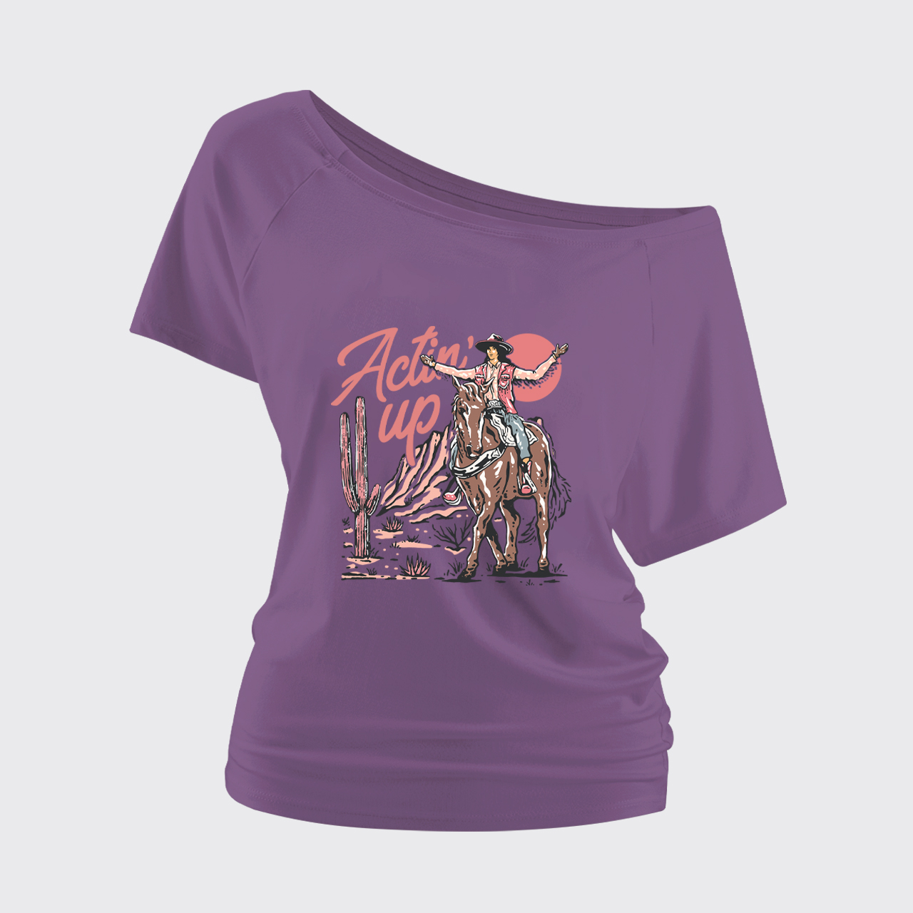 Country Concert Cowgirl Off Shoulder Top