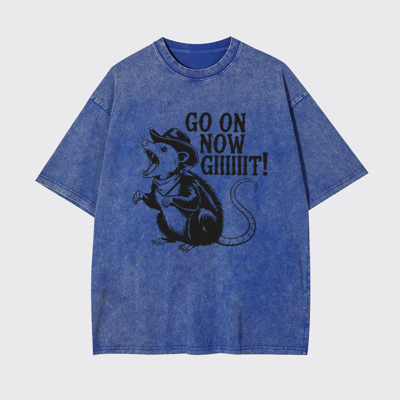 Go On Now Screaming Rat Garment-dye Tees