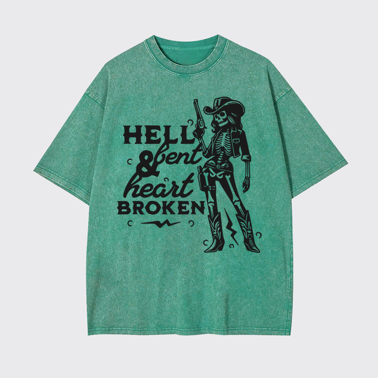 Hell Bent And Heart Broken Garment-dye Tees