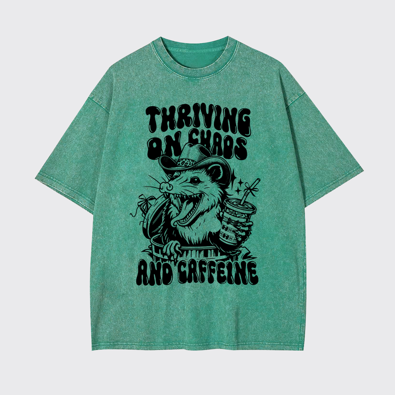 Thriving On Chaos And Caffeine Garment-dye Tees