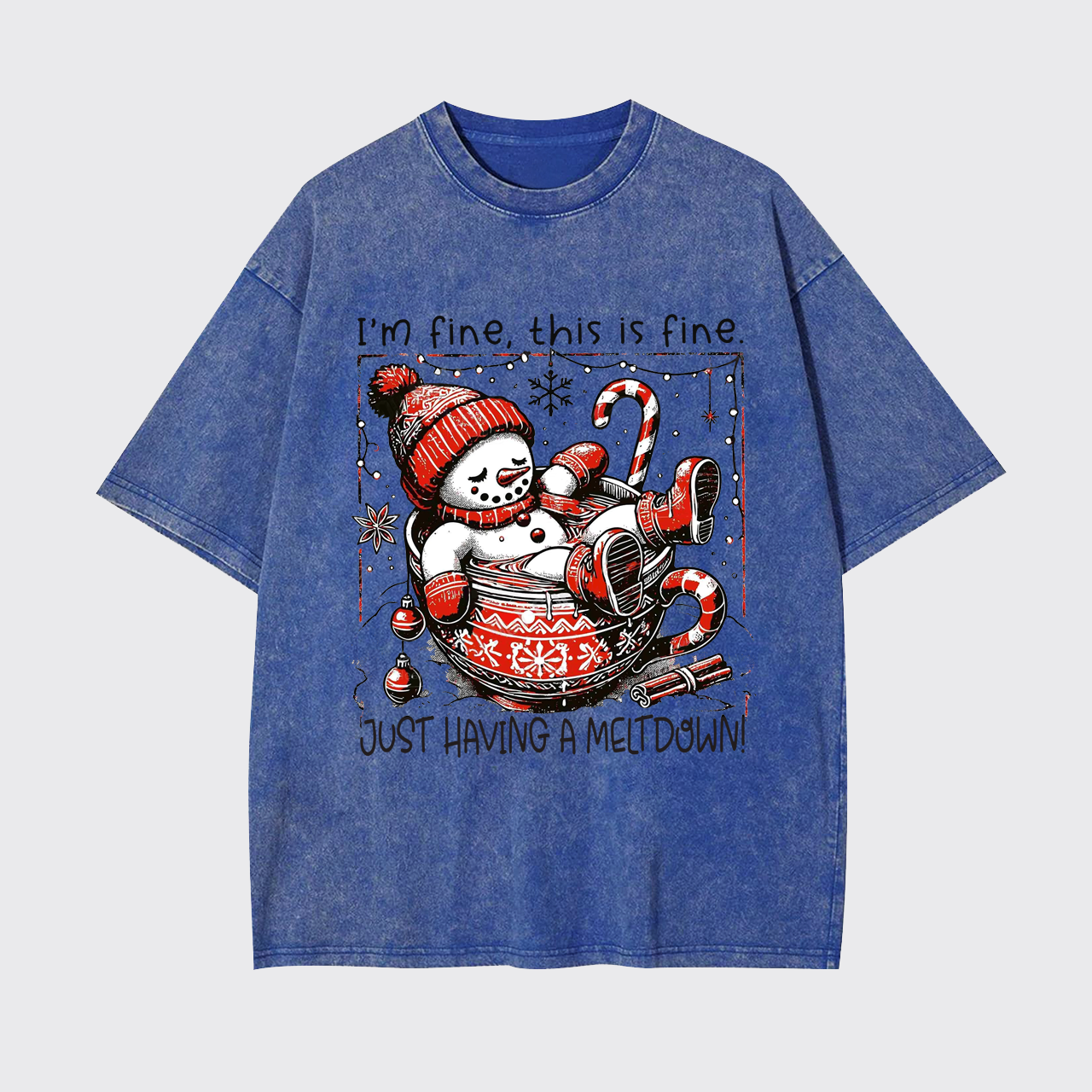 Funny Snowman Christmas Garment-dye Tees