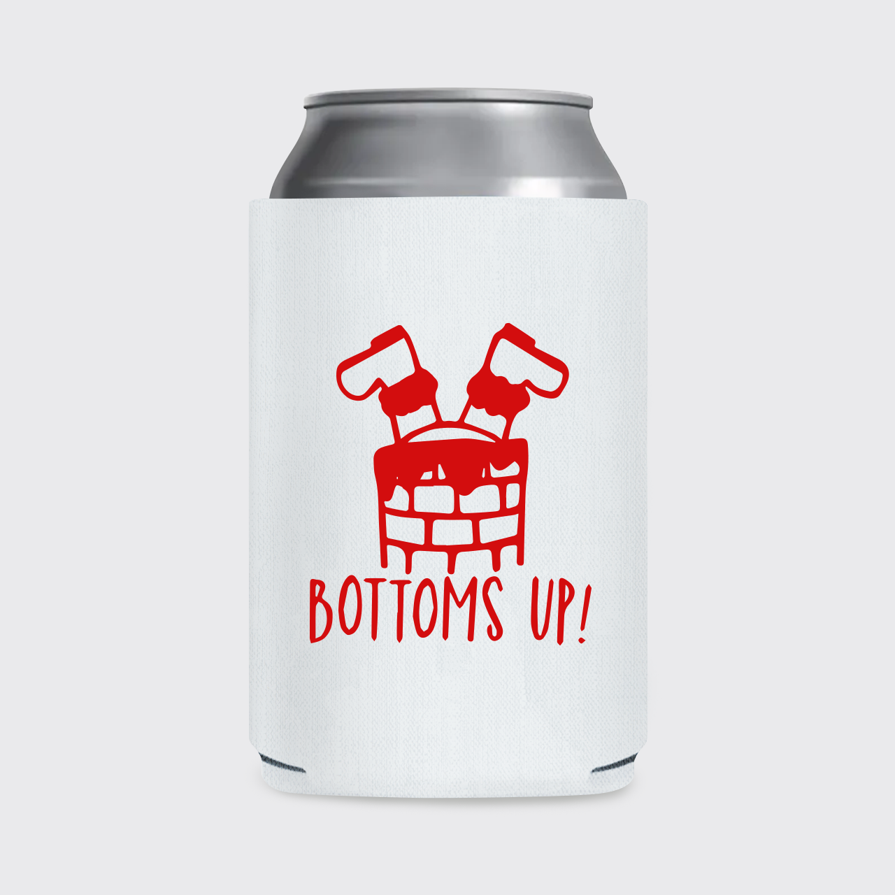 Bottoms Up Christmas Koozie